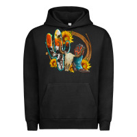 Pigment Black western cactus bullskull and boots with sunflowers and serape leopard Urban Hoodie - Artiststas