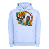Pigment Grape Ice western cactus bullskull and boots with sunflowers and serape leopard Urban Hoodie - Artiststas