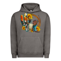 Pigment Tornado western cactus bullskull and boots with sunflowers and serape leopard Urban Hoodie - Artiststas