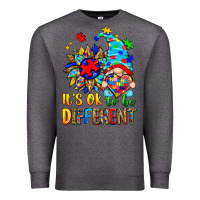 Charcoal Heather it's ok to be different autism gnome Premium Sweatshirt - Zillion Design Studio