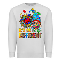 Dove Grey it's ok to be different autism gnome Premium Sweatshirt - Zillion Design Studio