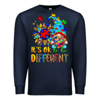 Navy it's ok to be different autism gnome Premium Sweatshirt - Zillion Design Studio