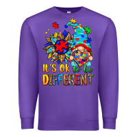 Purple it's ok to be different autism gnome Premium Sweatshirt - Zillion Design Studio