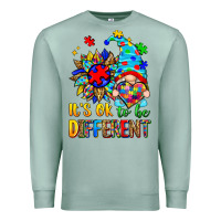 Seafoam it's ok to be different autism gnome Premium Sweatshirt - Zillion Design Studio