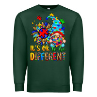 Sports Green it's ok to be different autism gnome Premium Sweatshirt - Zillion Design Studio