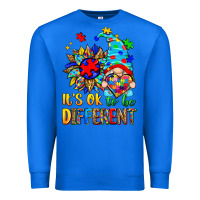True Royal it's ok to be different autism gnome Premium Sweatshirt - Zillion Design Studio