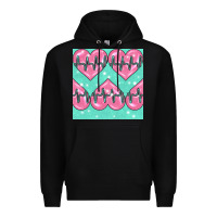 Black Nursing Heart Seamless Pattern Premium Hoodie - BundleAndBundleShop