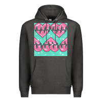 Charcoal Heather Nursing Heart Seamless Pattern Premium Hoodie - BundleAndBundleShop