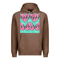 Chestnut Nursing Heart Seamless Pattern Premium Hoodie - BundleAndBundleShop