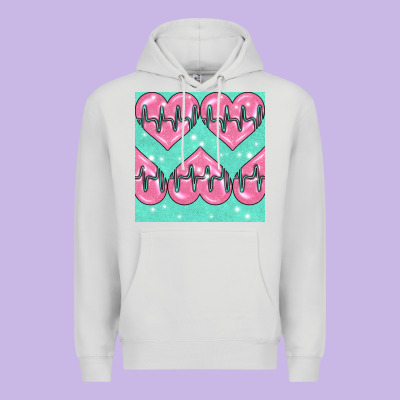 Nursing Heart Seamless Pattern Premium Hoodie Designed By Bundleandbundleshop