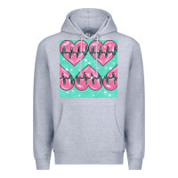 Heather Grey Nursing Heart Seamless Pattern Premium Hoodie - BundleAndBundleShop