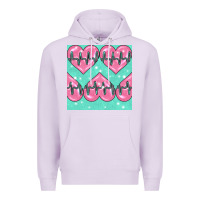 Lilac Nursing Heart Seamless Pattern Premium Hoodie - BundleAndBundleShop