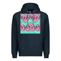 Navy Nursing Heart Seamless Pattern Premium Hoodie - BundleAndBundleShop