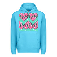 Ocean Blue Nursing Heart Seamless Pattern Premium Hoodie - BundleAndBundleShop