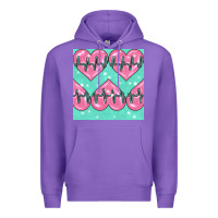 Purple Nursing Heart Seamless Pattern Premium Hoodie - BundleAndBundleShop