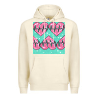 Sandshell Nursing Heart Seamless Pattern Premium Hoodie - BundleAndBundleShop