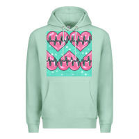 Seafoam Nursing Heart Seamless Pattern Premium Hoodie - BundleAndBundleShop