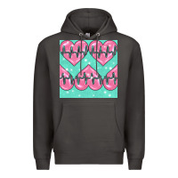 Smoke Nursing Heart Seamless Pattern Premium Hoodie - BundleAndBundleShop