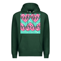 Sports Green Nursing Heart Seamless Pattern Premium Hoodie - BundleAndBundleShop