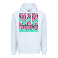 White Nursing Heart Seamless Pattern Premium Hoodie - BundleAndBundleShop