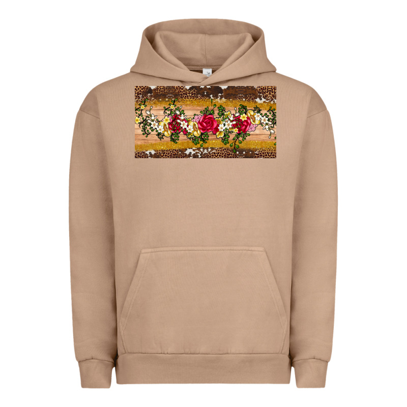 Western  Leopardfloral Licanse Plate Urban Hoodie by Artiststas | Teevron