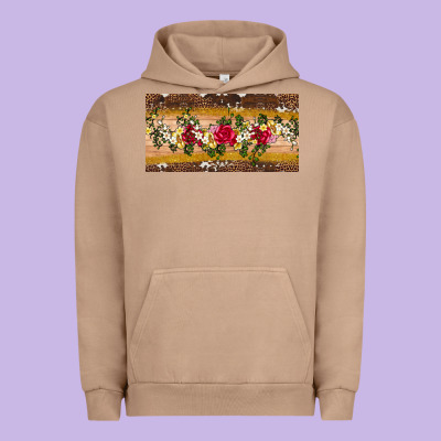 Western  Leopardfloral Licanse Plate Urban Hoodie Designed By Artiststas