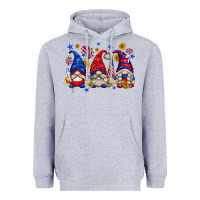 Heather Grey American gnomes with sunflowers Heavyweight Hoodie - texasbilliewilder