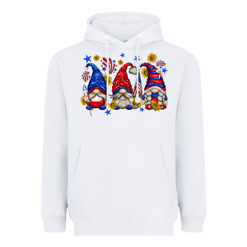 American Gnomes With Sunflowers Heavyweight Hoodie by texasbilliewilder | Teevron