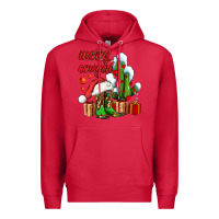 Cardinal merry cowgirl  boots and cactus with gifts Premium Hoodie - AdoDesignShop