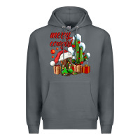 Rock merry cowgirl  boots and cactus with gifts Premium Hoodie - AdoDesignShop