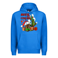 True Royal merry cowgirl  boots and cactus with gifts Premium Hoodie - AdoDesignShop