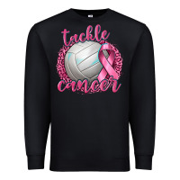 Black Tackle Cancer Volleyball Premium Sweatshirt - texasbilliewilder