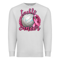 Dove Grey Tackle Cancer Volleyball Premium Sweatshirt - texasbilliewilder