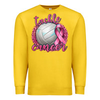 Lemon Tackle Cancer Volleyball Premium Sweatshirt - texasbilliewilder