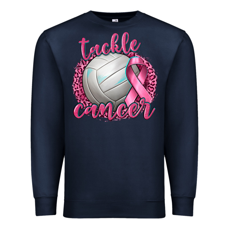 Tackle Cancer Volleyball Premium Sweatshirt by texasbilliewilder | Teevron