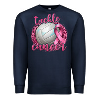 Navy Tackle Cancer Volleyball Premium Sweatshirt - texasbilliewilder