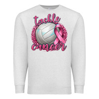 Oatmeal Heather Tackle Cancer Volleyball Premium Sweatshirt - texasbilliewilder