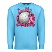 Ocean Blue Tackle Cancer Volleyball Premium Sweatshirt - texasbilliewilder