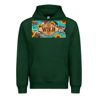 Forest Green western wild and sunflower leopard turquoise cowhide licanse plate Urban Hoodie - Artiststas