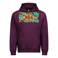 Mauve Wine western wild and sunflower leopard turquoise cowhide licanse plate Urban Hoodie - Artiststas