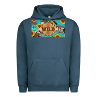 Pigment Midnight Navy western wild and sunflower leopard turquoise cowhide licanse plate Urban Hoodie - Artiststas