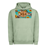 Pigment Oil Green western wild and sunflower leopard turquoise cowhide licanse plate Urban Hoodie - Artiststas