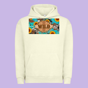 Western Wild And Sunflower Leopard Turquoise Cowhide Licanse Plate Urban Hoodie Designed By Artiststas