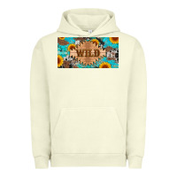 Pigment Pistachio western wild and sunflower leopard turquoise cowhide licanse plate Urban Hoodie - Artiststas