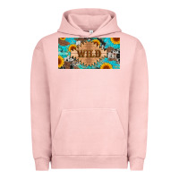 Pigment Salmon western wild and sunflower leopard turquoise cowhide licanse plate Urban Hoodie - Artiststas