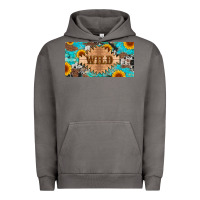 Pigment Tornado western wild and sunflower leopard turquoise cowhide licanse plate Urban Hoodie - Artiststas