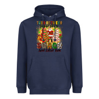 Navy torn between looki like a snack and eatin one Heavyweight Hoodie - Zillion Design Studio