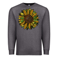 Charcoal Heather camouflage flitter sunflowers Premium Sweatshirt - RanaPortraitStore