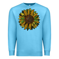 Ocean Blue camouflage flitter sunflowers Premium Sweatshirt - RanaPortraitStore