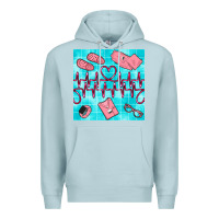Blue Mist nurse heart beat seamless pattern Premium Hoodie - BundleAndBundleShop